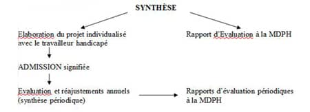 Organigramme représentant le déroulement de la synthèse