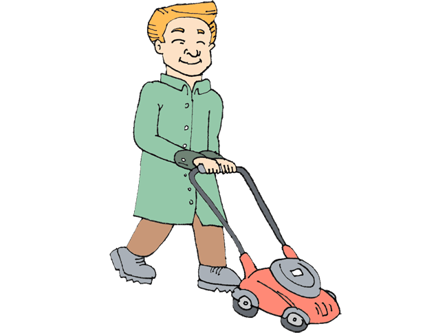 illustration d'un jardinier au travail